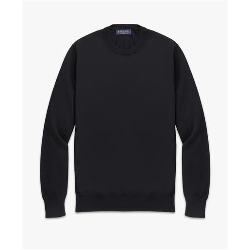 Brooks Brothers maglione girocollo in cotone supima nero