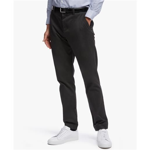 Brooks Brothers pantalone chino soho extra-slim fit in twill lavato grigio scuro