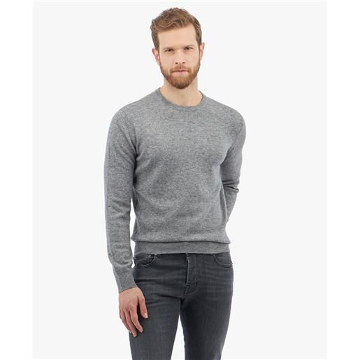 Brooks Brothers maglione girocollo in lana e cachemire grigio chiaro