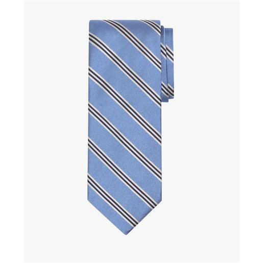 Brooks Brothers cravatta regimental in seta azzurra blu pastello