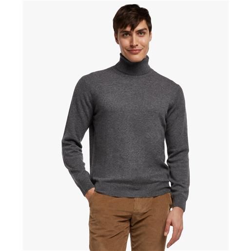 Brooks Brothers maglione dolcevita in lana e cachemire grigio medio