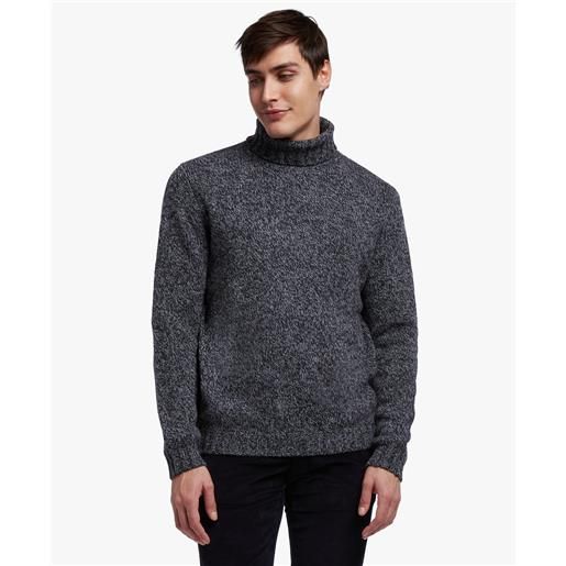 Brooks Brothers maglione con collo a lupetto in lambswool grigio scuro