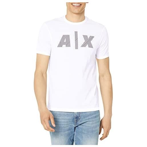 ARMANI EXCHANGE t-shirt con logo audace, t-shirt uomo, white, s
