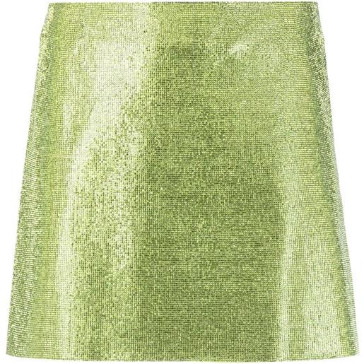 Nuè minigonna con strass - verde
