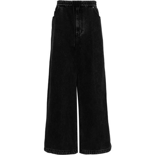 Juun.J jeans a gamba ampia - nero