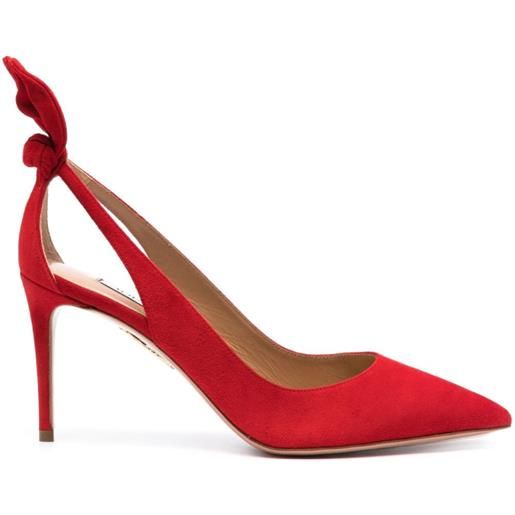 Aquazzura pumps bow tie 85mm - rosso