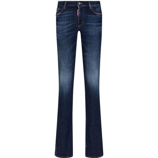 Dsquared2 jeans skinny con dettaglio cut-out - blu