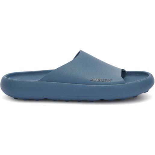 AMBUSH sandali slides con stampa - blu