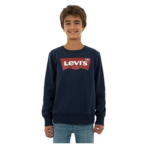 Levi's lvb batwing crewneck, felpa bambini e ragazzi, blu (dress blues), 14 anni