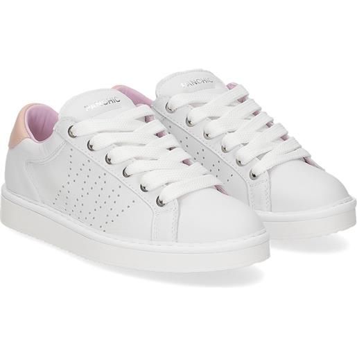 Panchic p01w013 lace-up shoe leather white powder pink