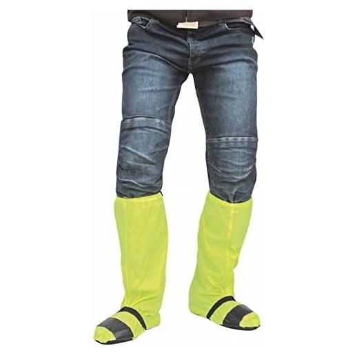 OJ - fluo copri scarpa 4 stagioni 100% impermeabile compatto e tascabile, giallo fluo, 2xl