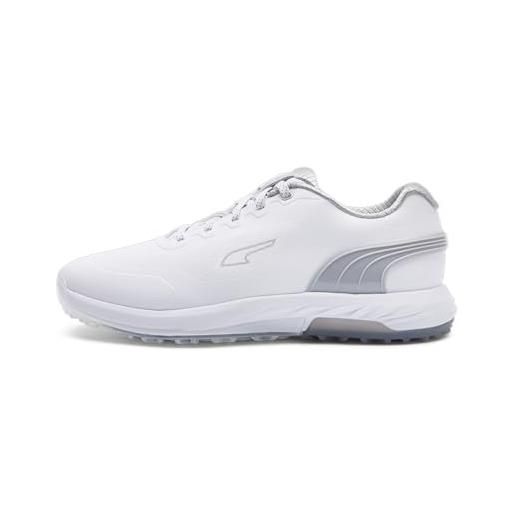 PUMA male scarpe da golf alphacat nitro da uomo, white-flat light gray-silver, 46 eu