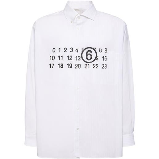 MM6 MAISON MARGIELA camicia in popeline di cotone con logo