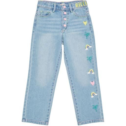 BILLIEBLUSH jeans in denim di cotone con ricami