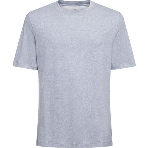 BRUNELLO CUCINELLI t-shirt in jersey di cotone e lino