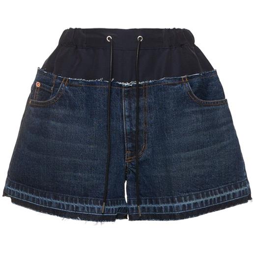 SACAI shorts in denim / coulisse