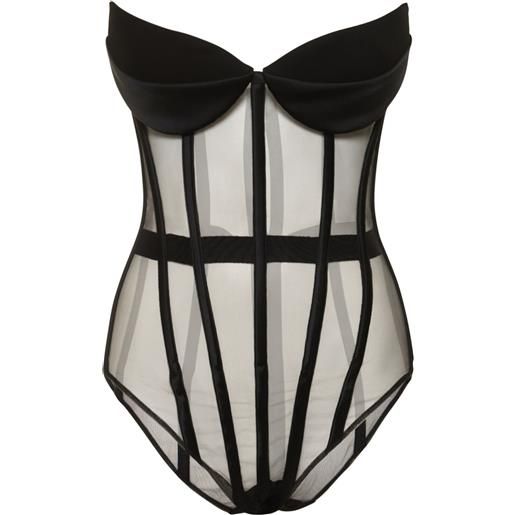 MÔNOT body in crepe con bustier
