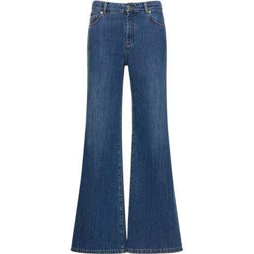 MOSCHINO jeans larghi vita bassa in denim di cotone