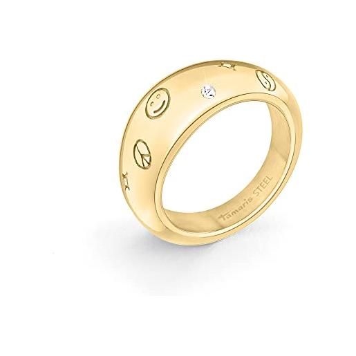 Tamaris anello tj-0356-r-54 oro, acciaio inox, pietra di vetro