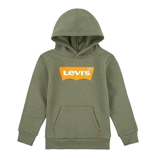 Levi's lvb batwing screenprint hoodie, felpa con cappuccio bambini e ragazzi, verde (olivine), 8 anni