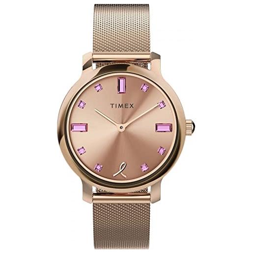 Timex orologio analogico al quarzo donna con cinturino in acciaio inossidabile tw2v52800
