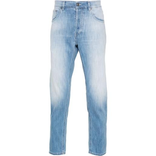 DONDUP jeans dian con placca logo - blu