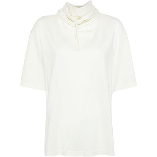 LEMAIRE t-shirt con collo lavallière - bianco