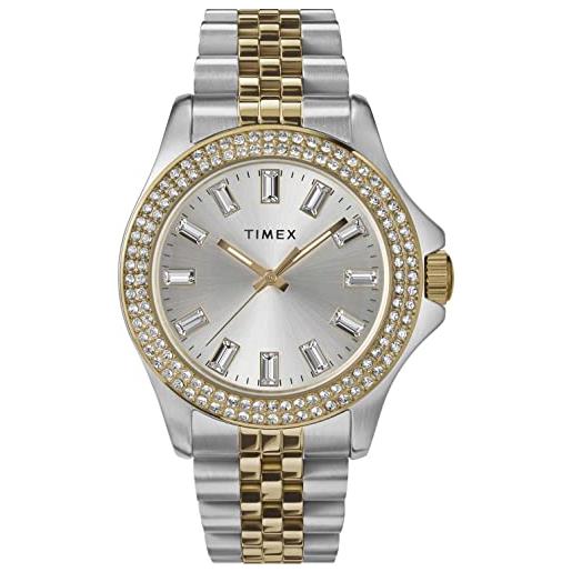 Timex orologio analogico al quarzo da donna con cinturino in acciaio inossidabile tw2v80100