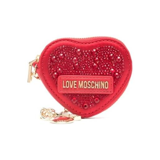 Love Moschino portachiavi da donna marchio, modello jc6450pp4ik2, realizzato in pelle sintetica. Rosso