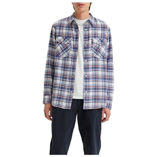Levi's relaxed fit western, camicia uomo, krishan plaid lark, s