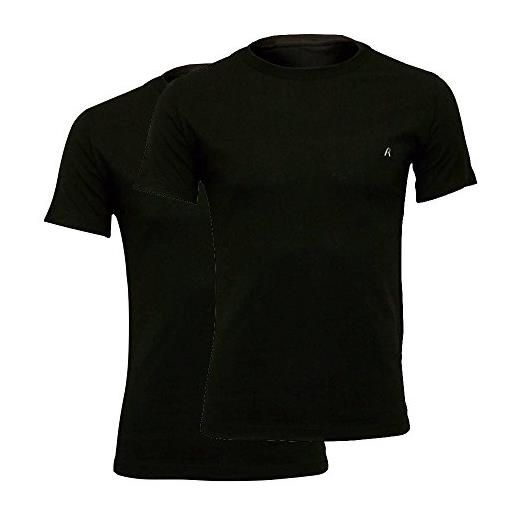 REPLAY m3588.000.22602, t-shirt, uomo, black 020, xl (pacco da 2)