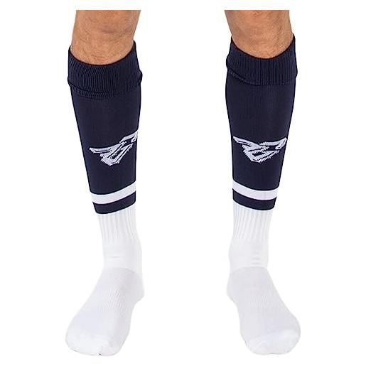 FRANKIE GARAGE FG - calzettone da calcio per uomo, ragazzo o bambino traspirante in nylon, calza sportiva per allenamento, sport o palestra colore rosso-bianco taglia m/l