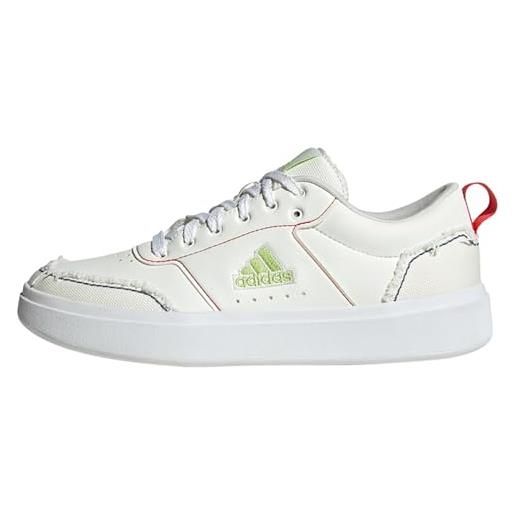 adidas park st, shoes-low (non football) donna, off white/pulse lime/bright red, 42 eu