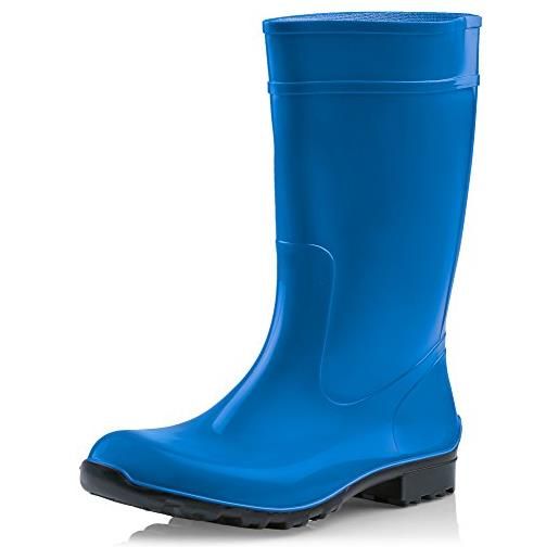 Ladeheid stivali pioggia donna, 100% impermeabili stivali gomma, robusto e confortevole stivali alti da donna la-967 (nero/nero, 36 eu)
