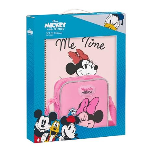safta minnie mouse loving - set regalo, confezione regalo, confezione da 3, set di cancelleria, regalo speciale, 28 x 6 x 35 cm, colore rosa, rosa, estándar, casual