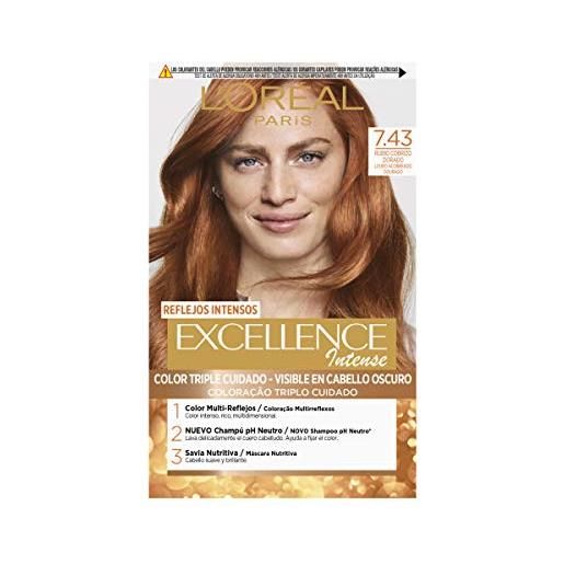 L'Oréal Paris l'oreal excellence intense crema colorante per capelli, biondo ramato dorato - 60 ml