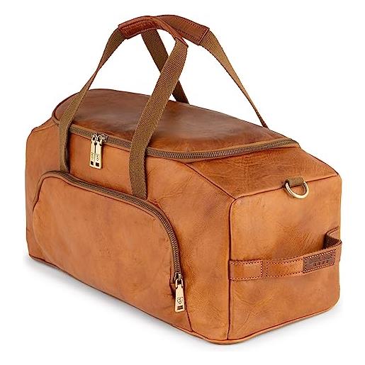 Berliner Bags vintage weekender denver - borsa da viaggio in pelle, per uomo e donna, colore: marrone, m, borsa da viaggio