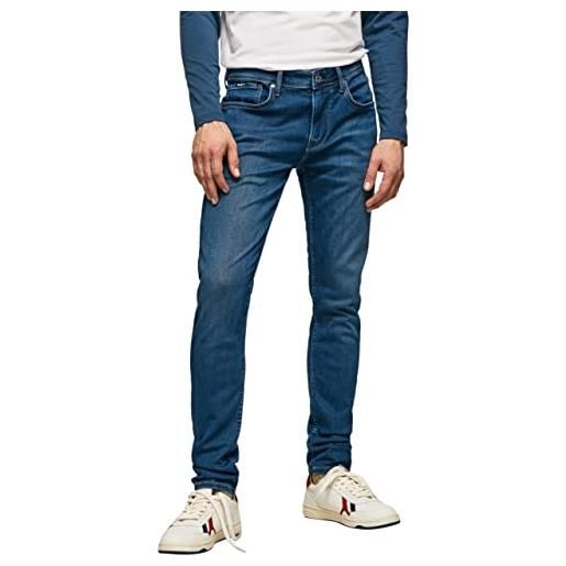 Pepe Jeans finsbury, jeans uomo, blu (denim-vt5), 33w / 32l