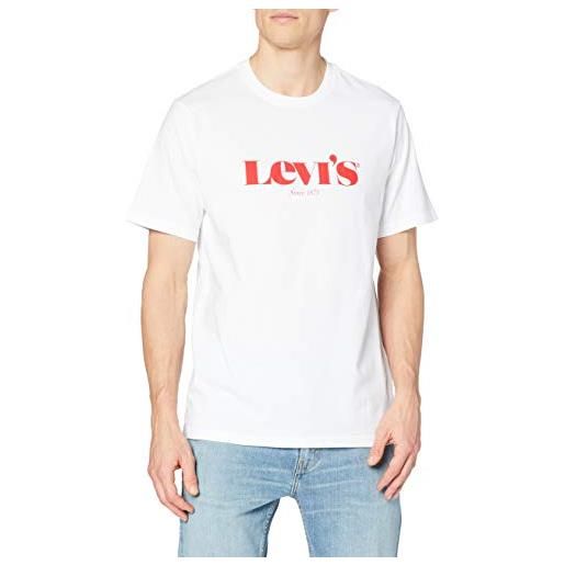 Levi's ss relaxed fit tee, t-shirt uomo, ssnl logo mv white, xxl