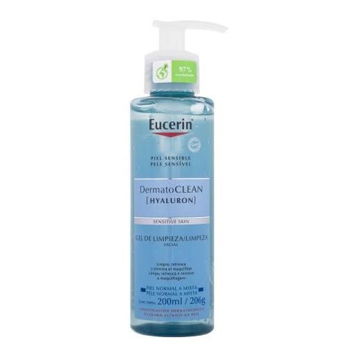 Eucerin dermato. Clean hyaluron cleansing gel gel detergente idratante per il viso 200 ml per donna