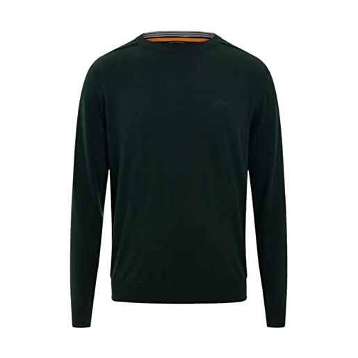 GUESS maglia a girocollo da uomo marchio, modello randall basic m3rr00z33r1, realizzato in cotone. M verde verde scuro