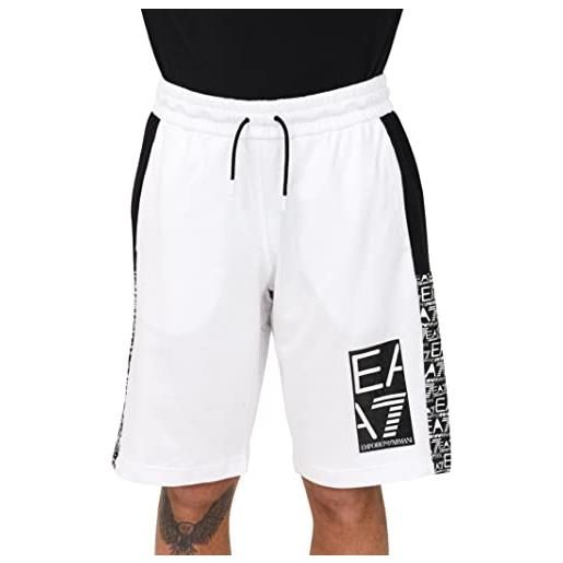 Emporio Armani ea7 shorts uomo bianco shorts casual con stampa logo xl