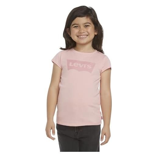 Levi's lvg s/s batwing tee, t-shirt bambine e ragazze, rosa (quartz pink), 5 anni
