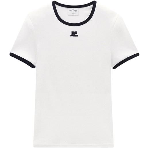 Courrèges t-shirt bumpy - bianco