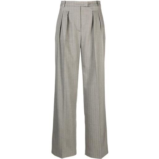 Patrizia Pepe high-waist wide-leg tailored trousers - grigio