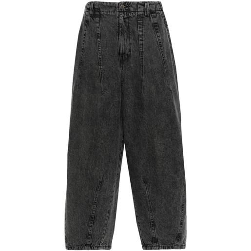 Société Anonyme jeans affusolati con ricamo - grigio
