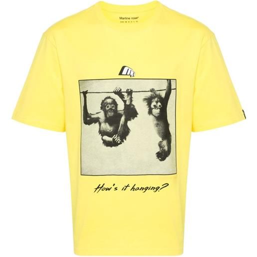 Martine Rose t-shirt con stampa fotografica - giallo