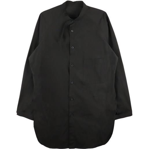 Yohji Yamamoto camicia con collo lavallière - nero