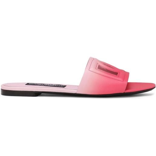 Dolce & Gabbana sandali slides dg con effetto sfumato - rosa