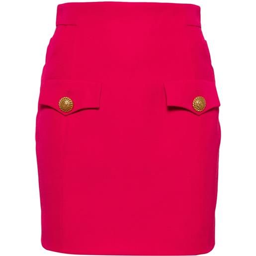 Balmain minigonna con bottoni decorativi - rosa